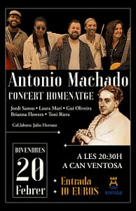 Cartel del concierto homenaje a Antonio Machado.