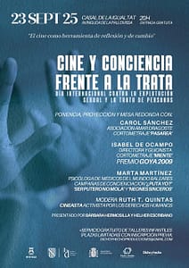 Cartel del evento "Cine y conciencia frente a la trata"