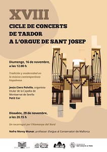 XVIII Ciclo de Conciertos de Otoño en el Órgano de Sant Josep.
