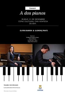 "A dos pianos", concierto de Elvira Ramon y Llorenç Prats.