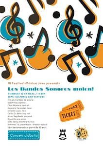 Cartel de "Les bandes sonores molen!", en el III Festival Música Jove.