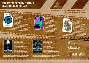 Cartel de la VIII Mostra de Curtmetratges Dia de Balears.